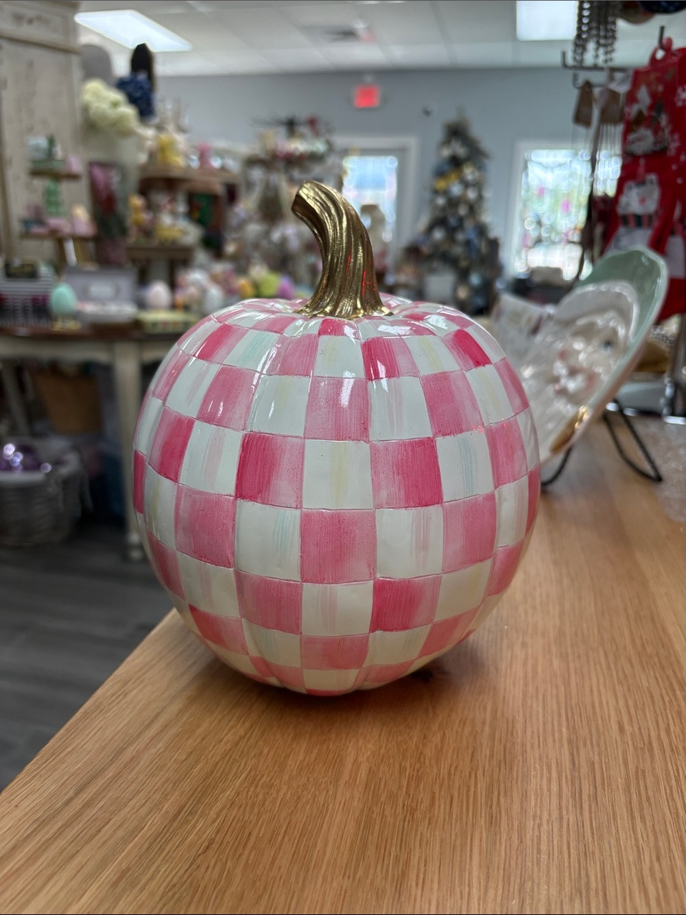 Mackenzie-Childs bubble gum pink small pumpkin